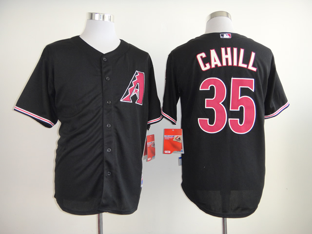 Men Arizona Diamondback #35 Cahill Black MLB Jerseys->arizona diamondback->MLB Jersey